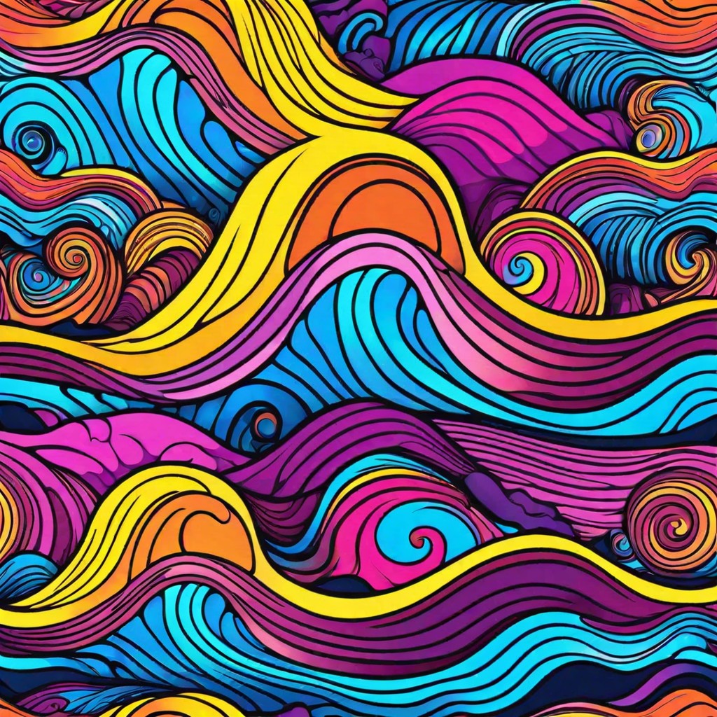 groovy waves flowing lines that pulse and swirl