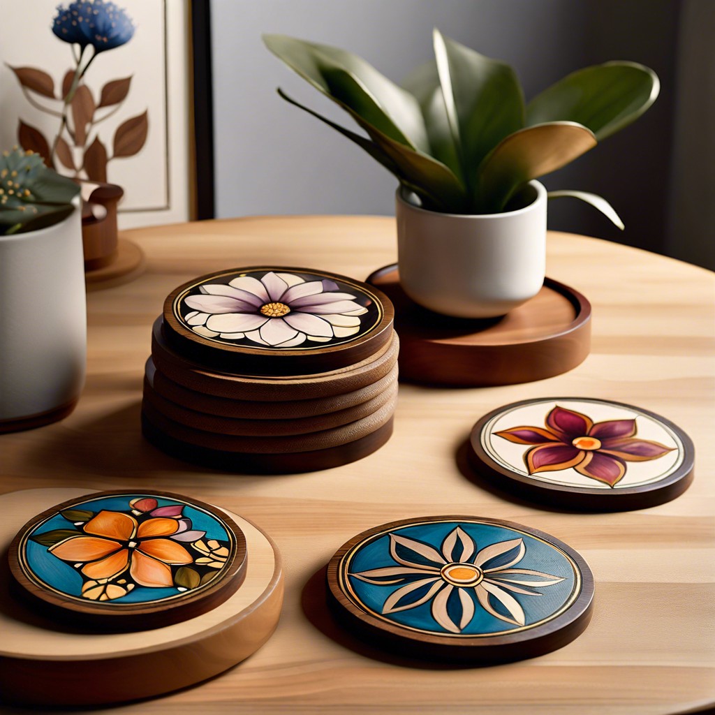 hand painted coaster collection