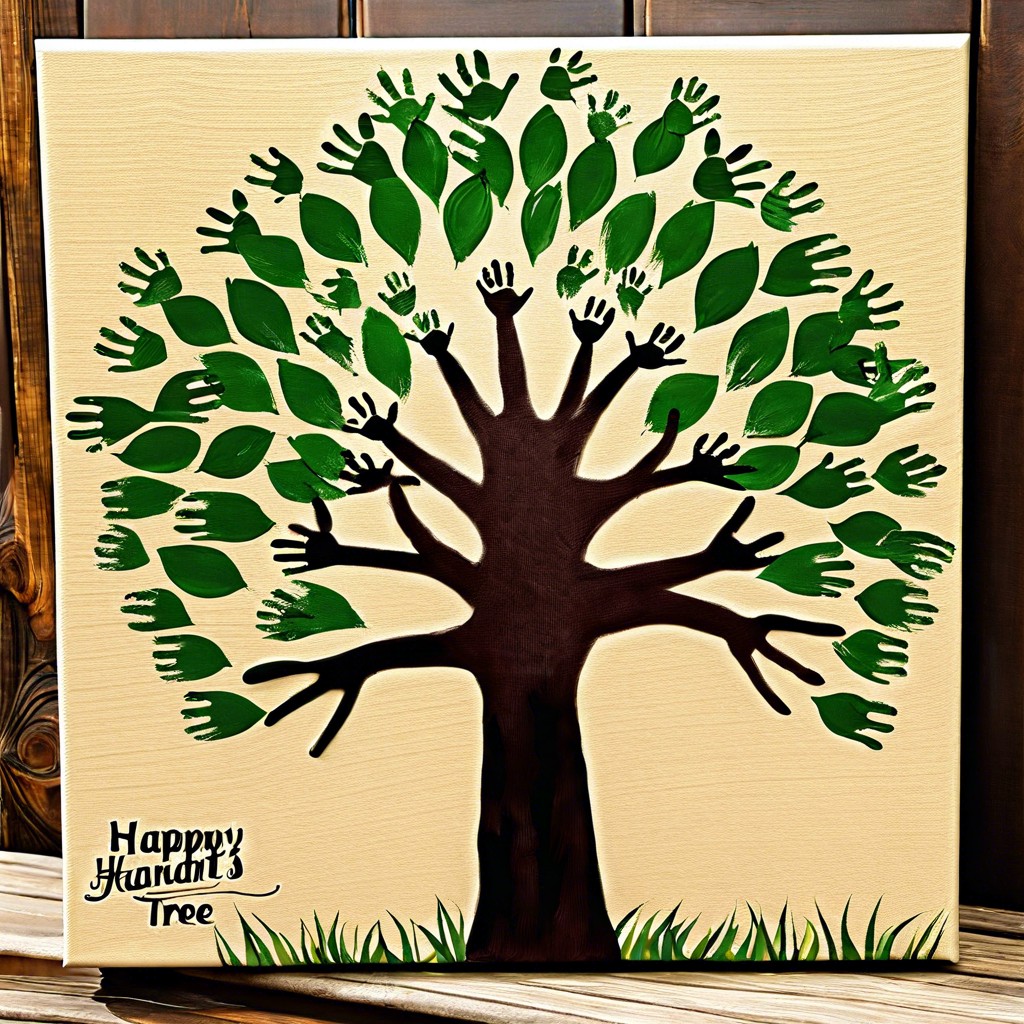 handprint tree canvas