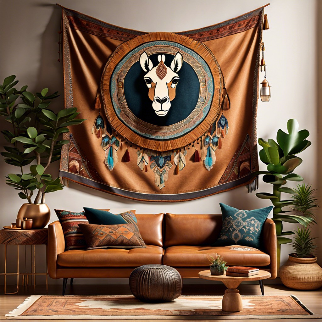 hang a tapestry or woven wall hanging