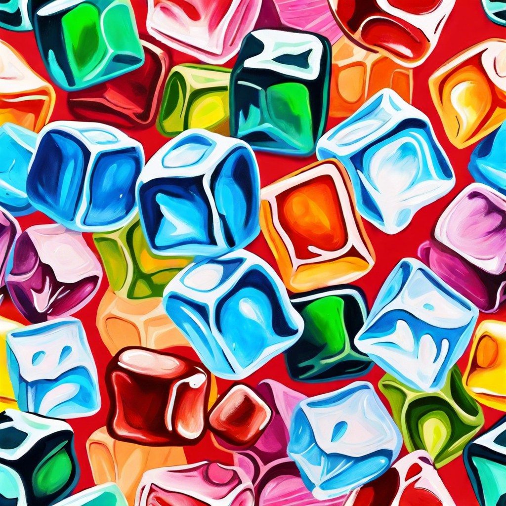 ice cube painting for texture