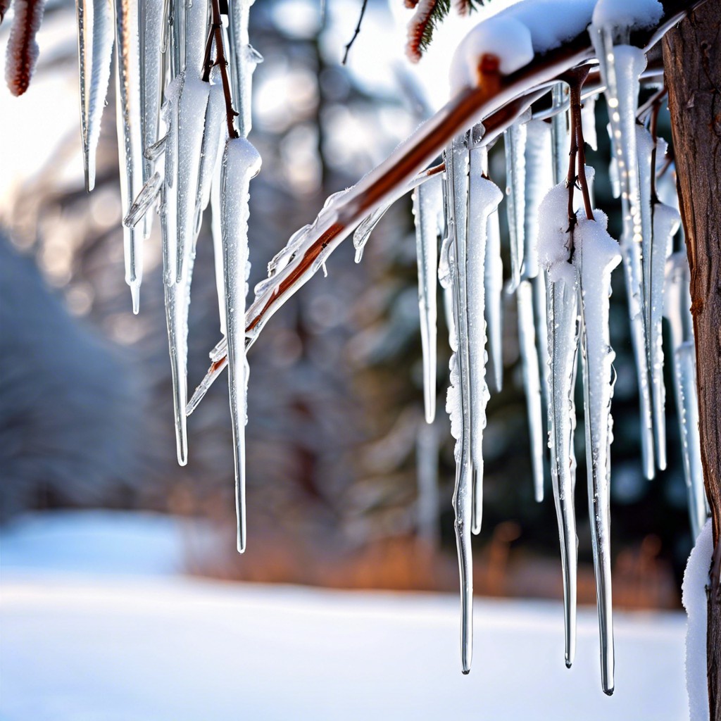 icicles hanging from branches