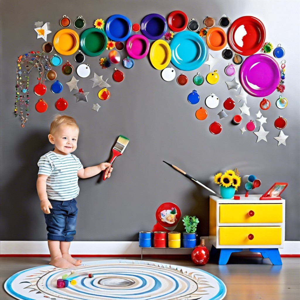 interactive magnetic paint with magnetic decorations