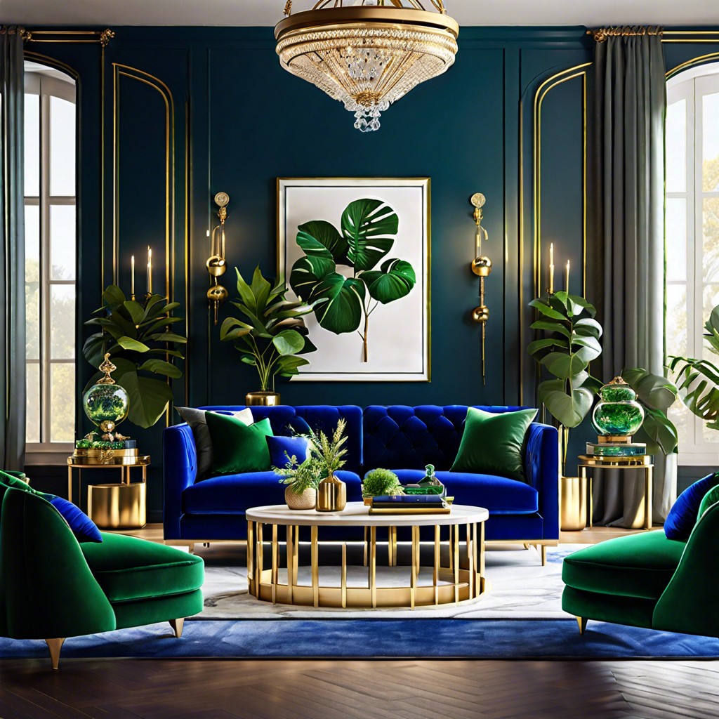 jewel toned opulence accessorize with emerald green and sapphire blue decor