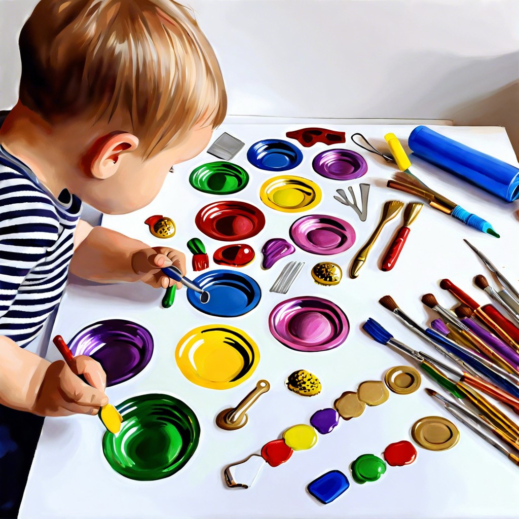 magnetic painting with metal objects