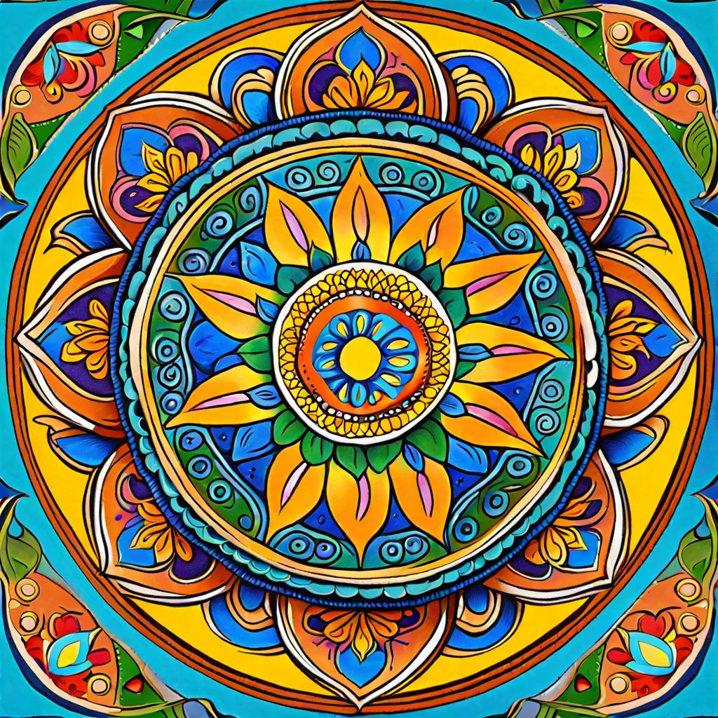 mandala art intricate mandala patterns using vibrant colors