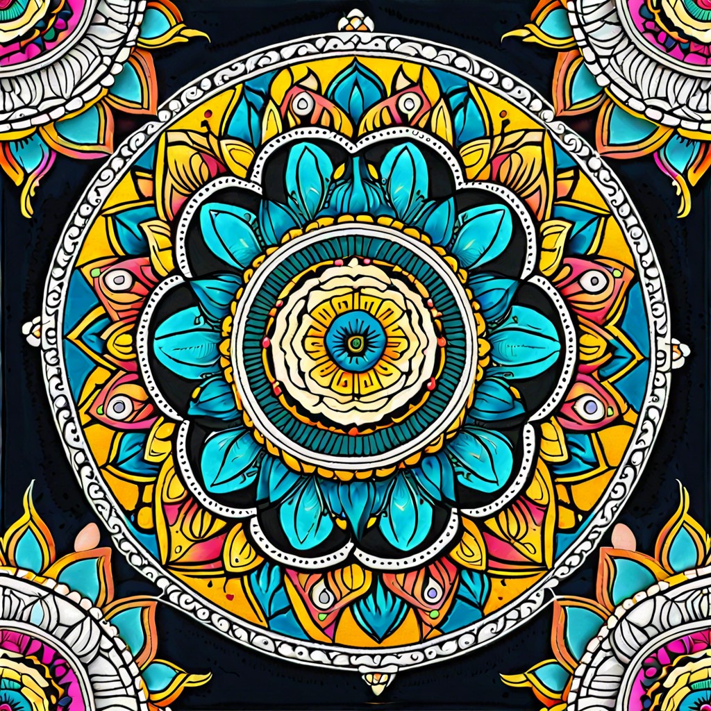 mandala design with intricate lines and symmetry