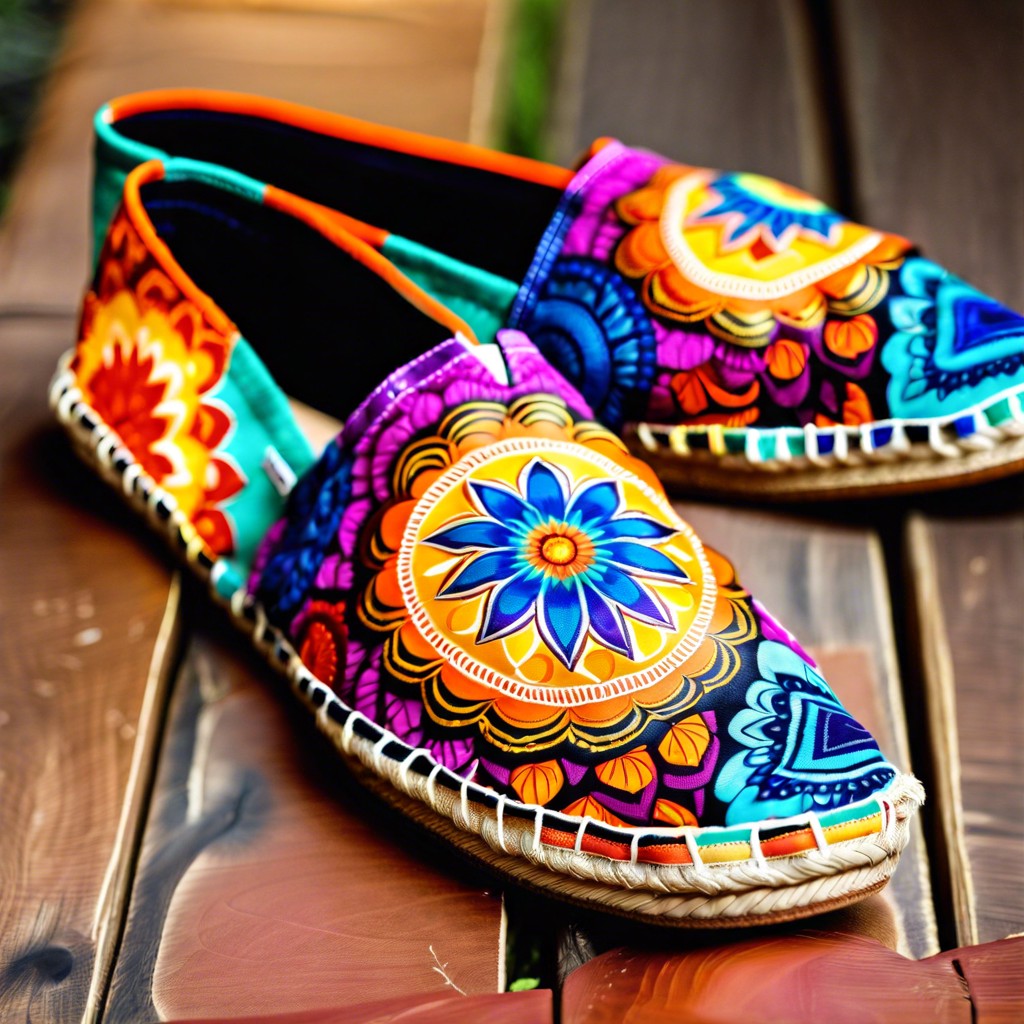 mandala print espadrilles