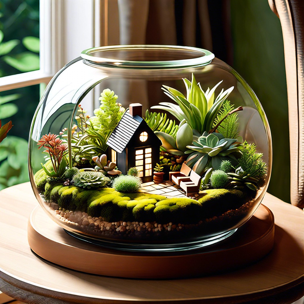 miniature greenhouse or terrarium