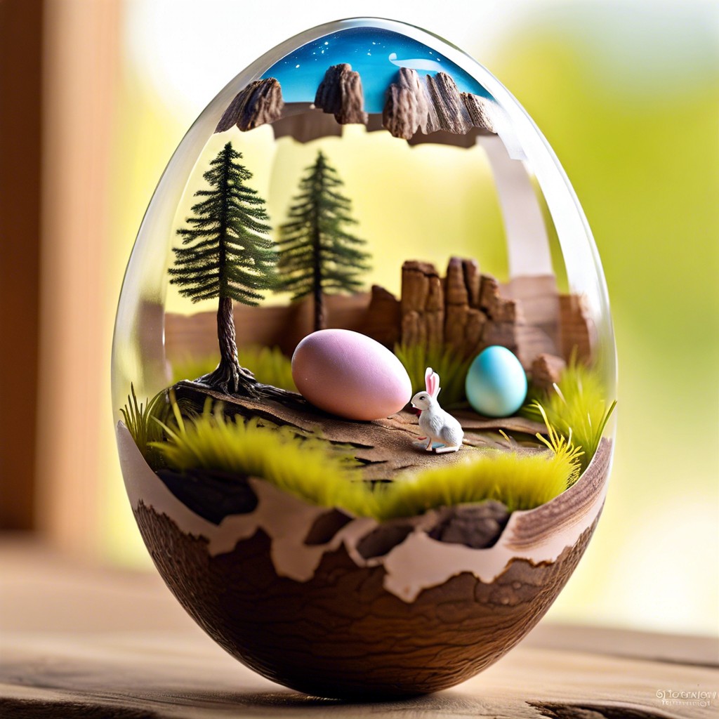 miniature landscape eggs