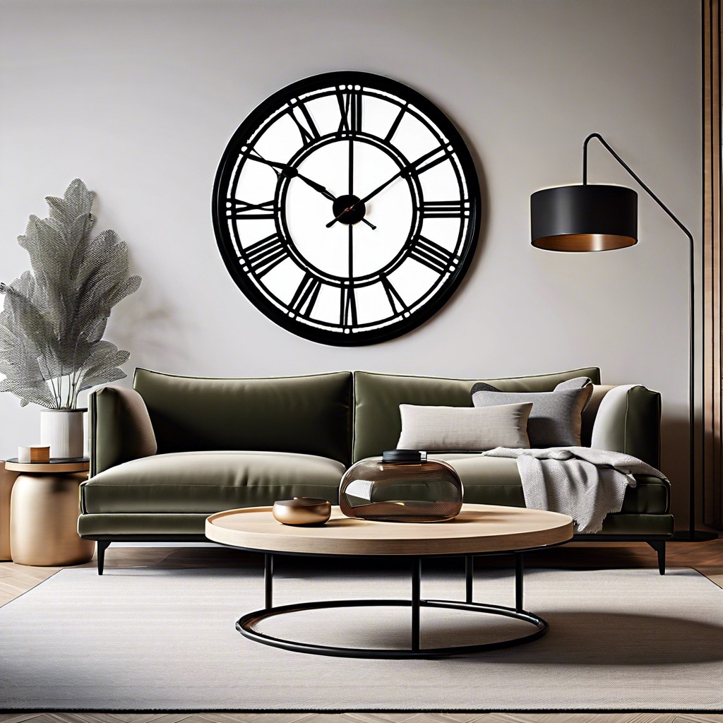 minimalistic oversized clock focus