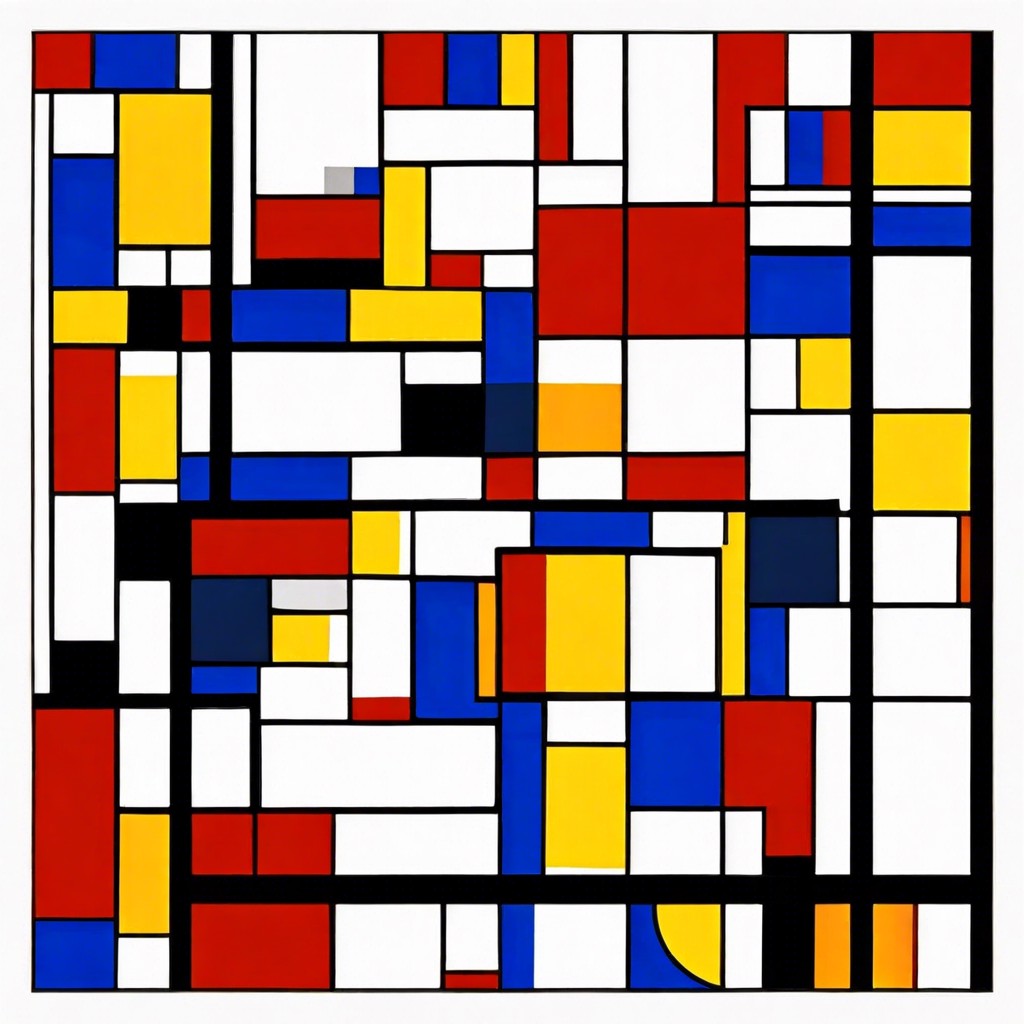 mondrian style geometric shapes