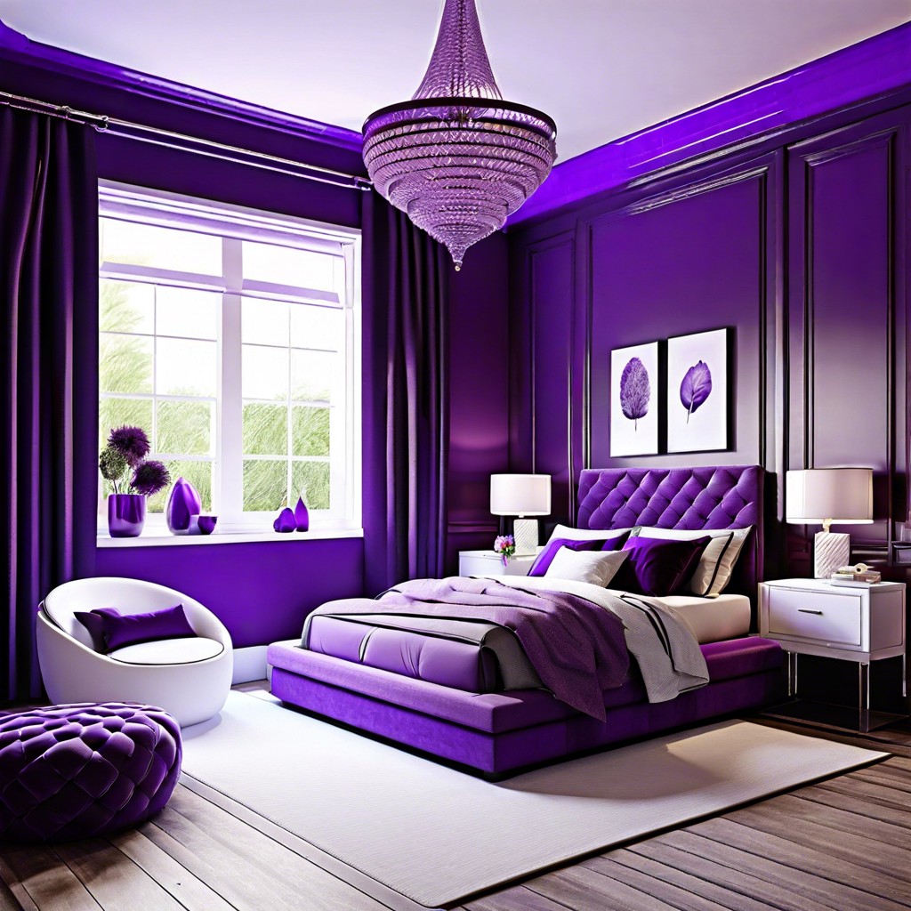 monochromatic shades of purple