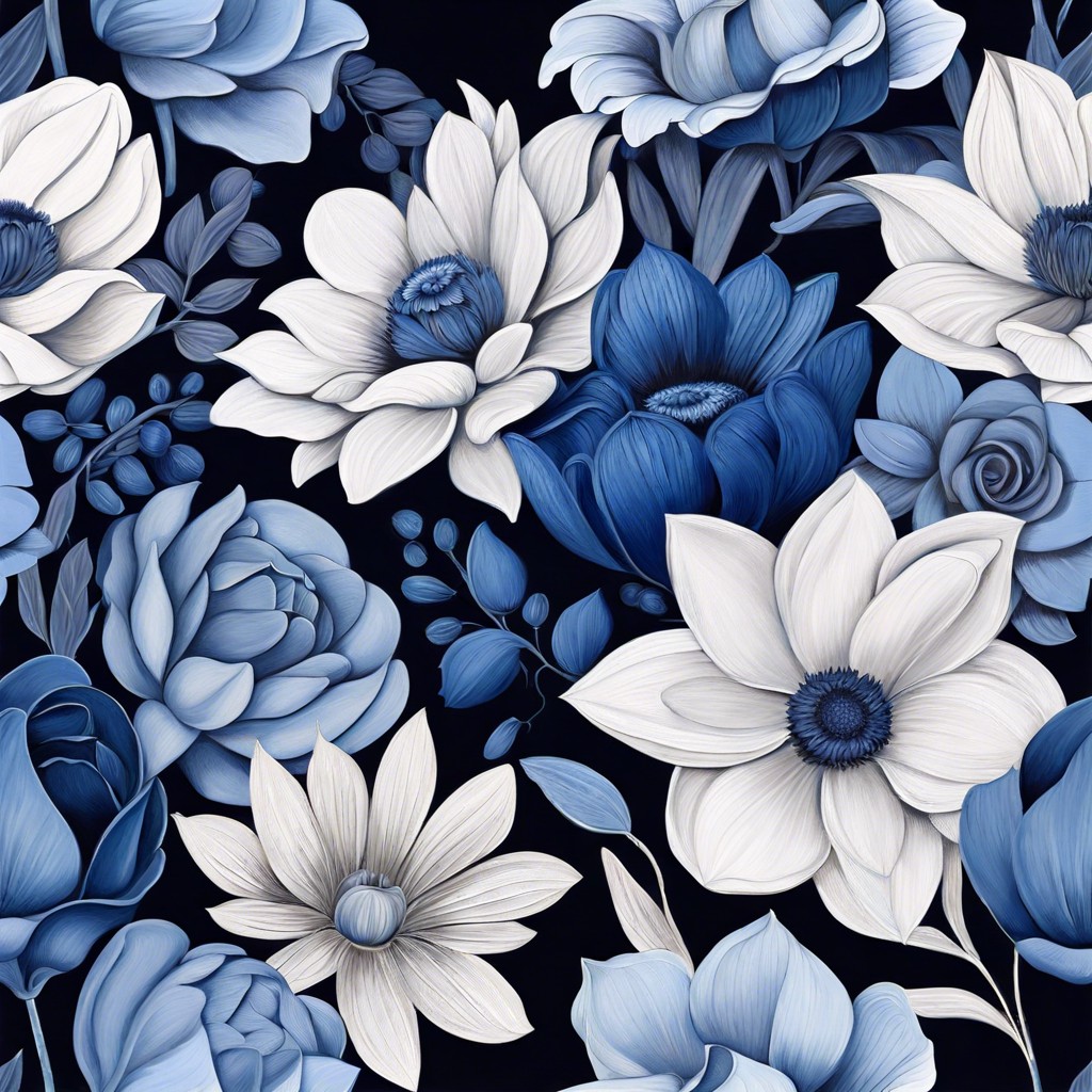 monochrome blossoms paint an array of flowers using only one color in various shades