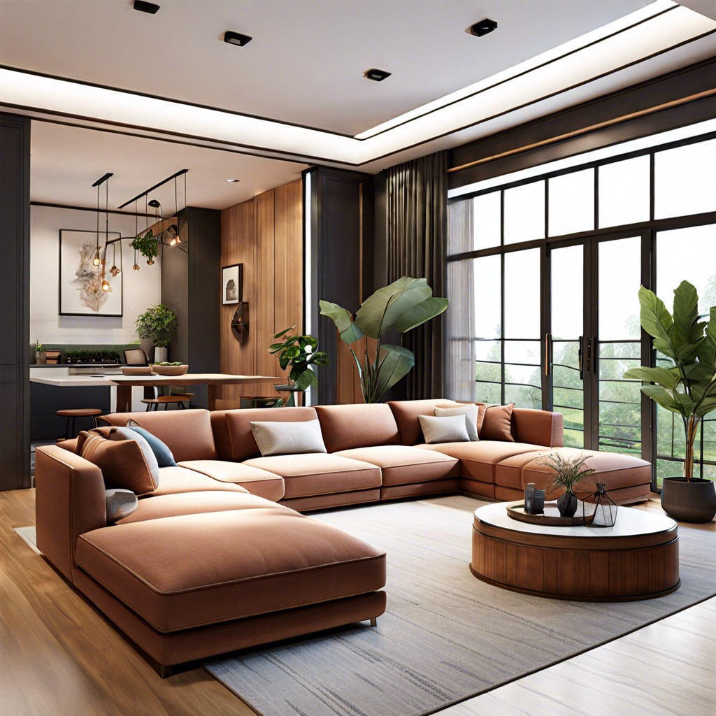 multilevel lounging step up sofa design