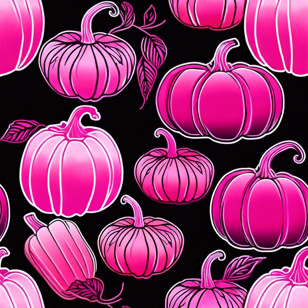 neon pink ombre pumpkin