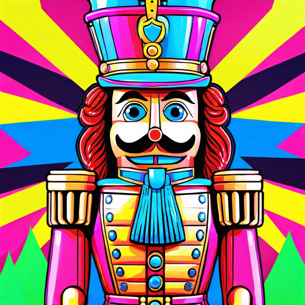 neon pop art nutcracker