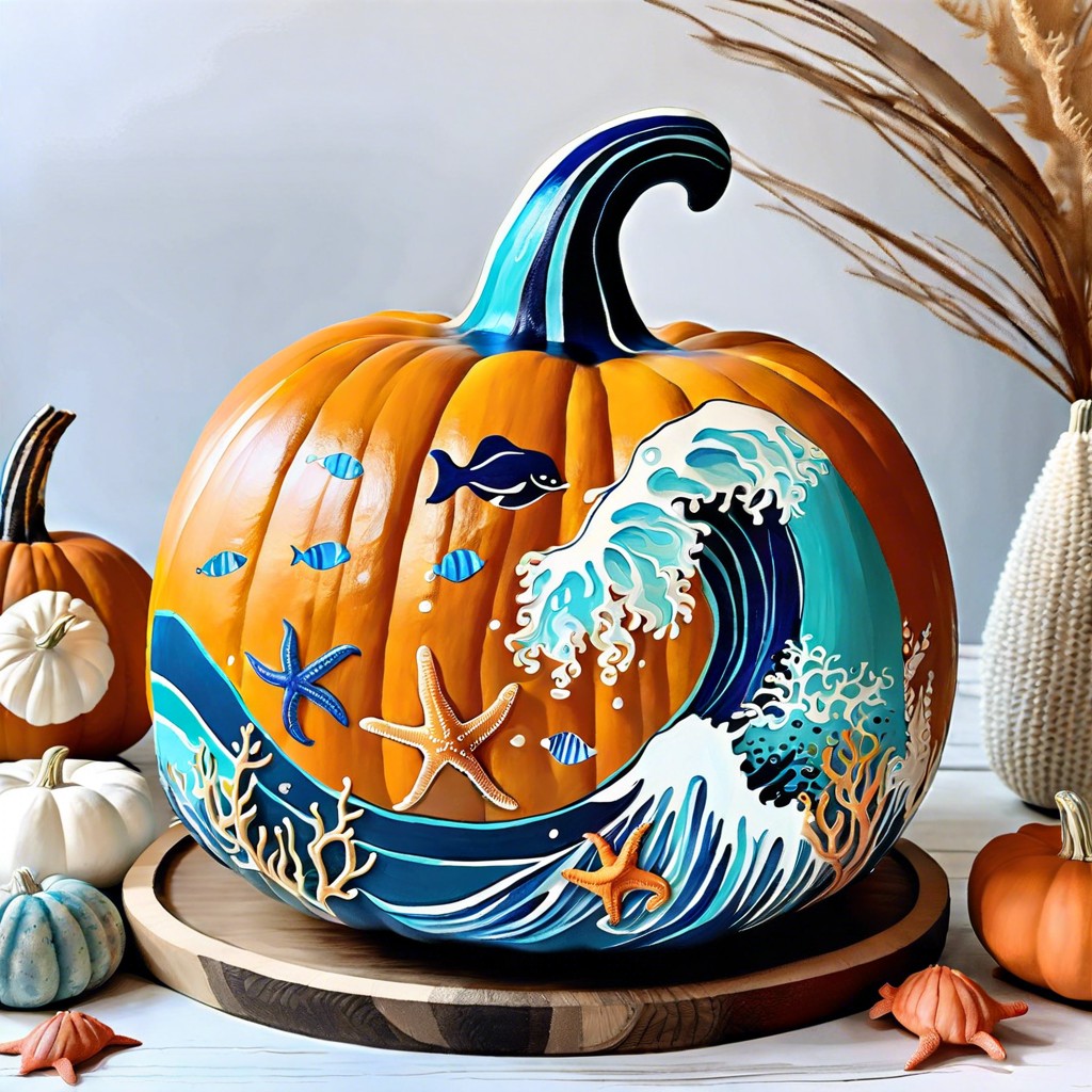 ocean waves pumpkin