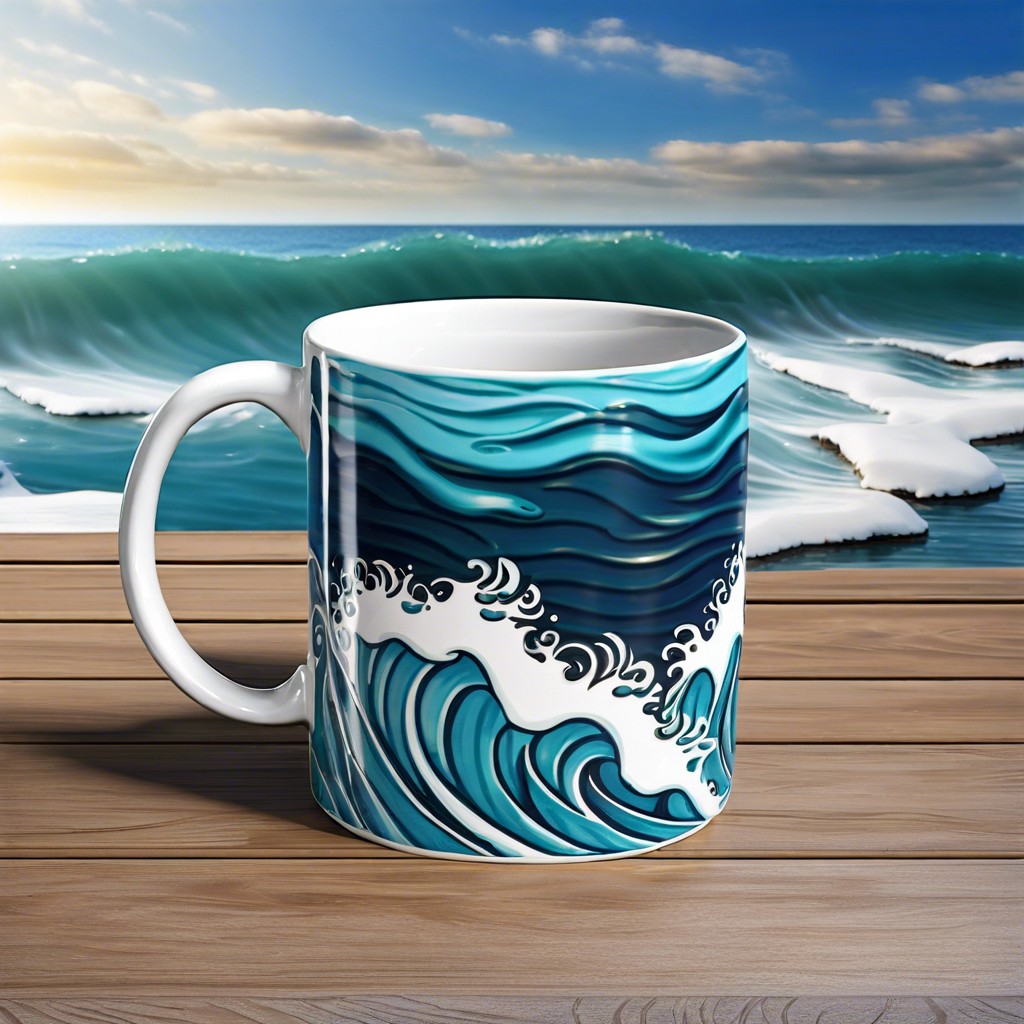 ocean waves with a glossy finish