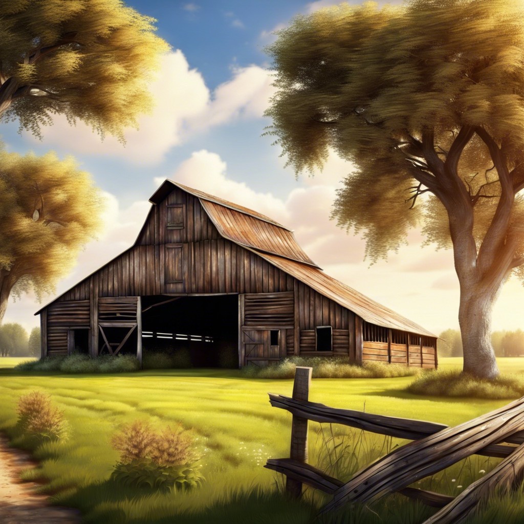 old wooden barn