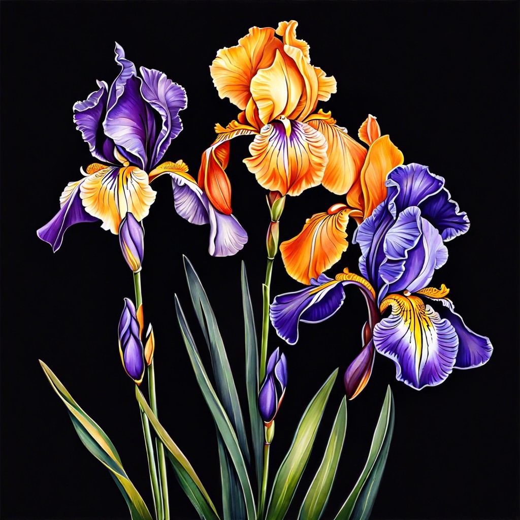 pair of eyes with colorful irises