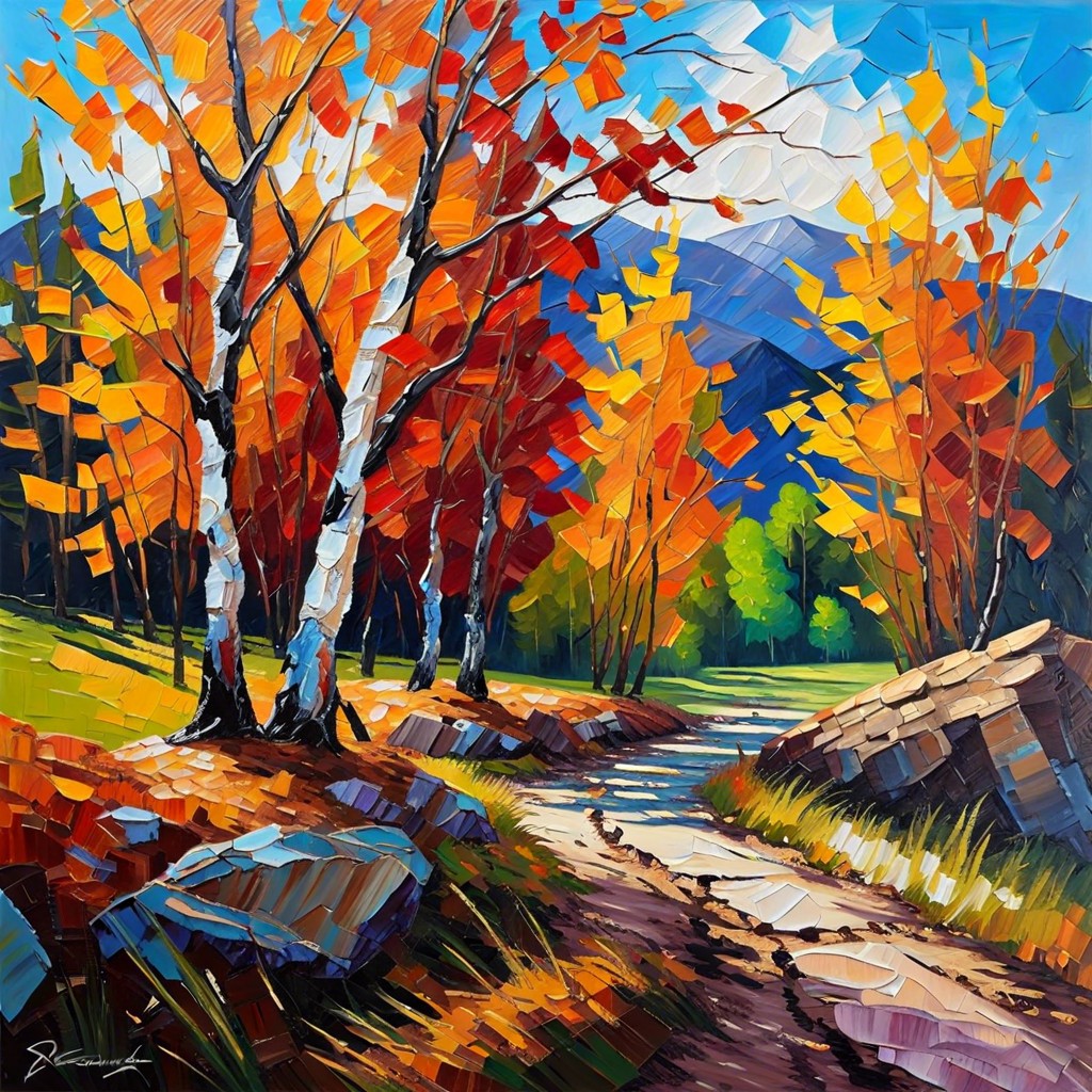 palette knife textured landscape