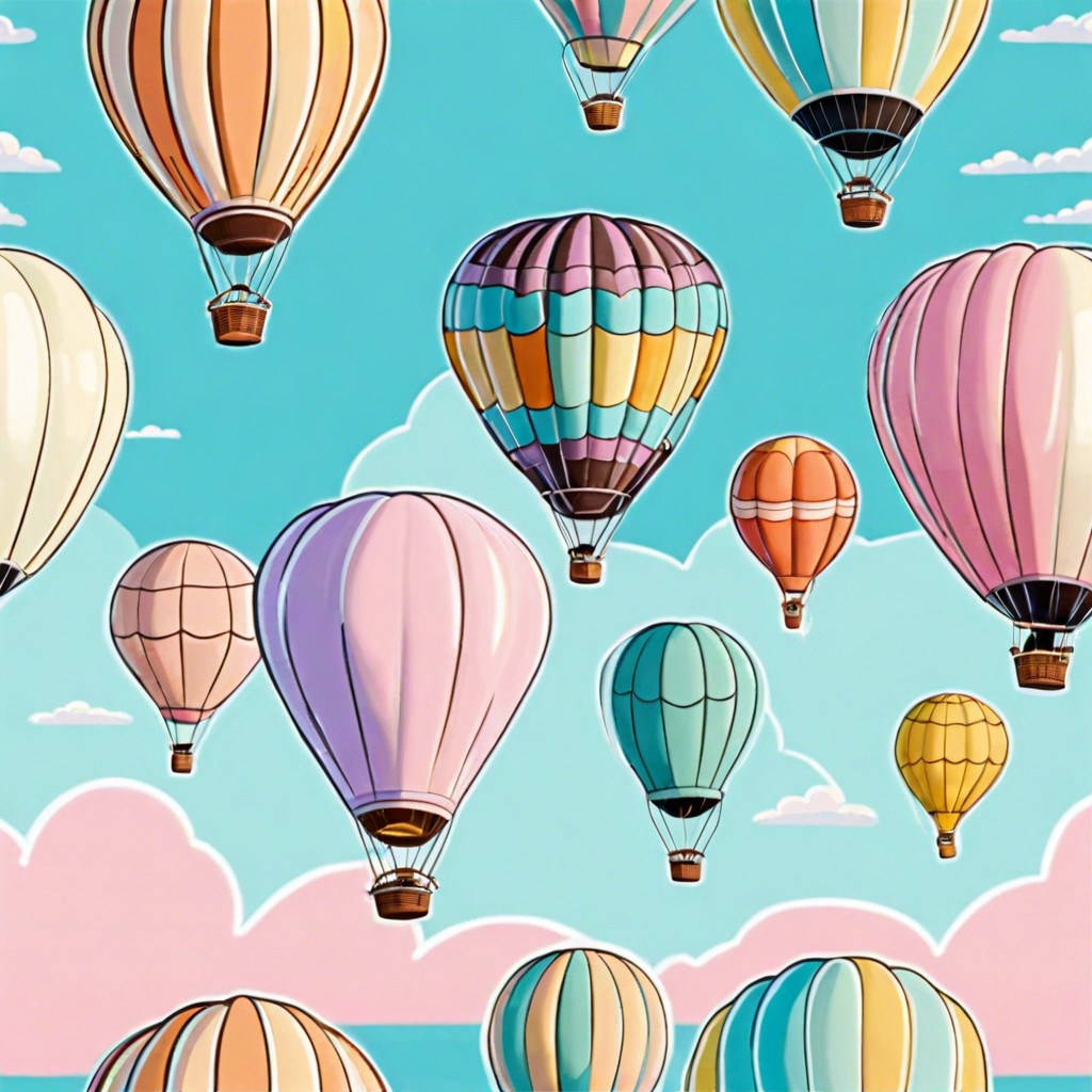 pastel hot air balloons