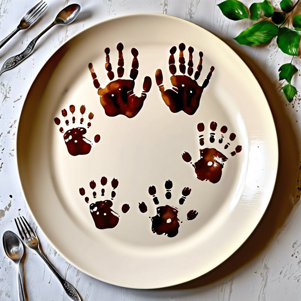 personalized family handprints or footprints