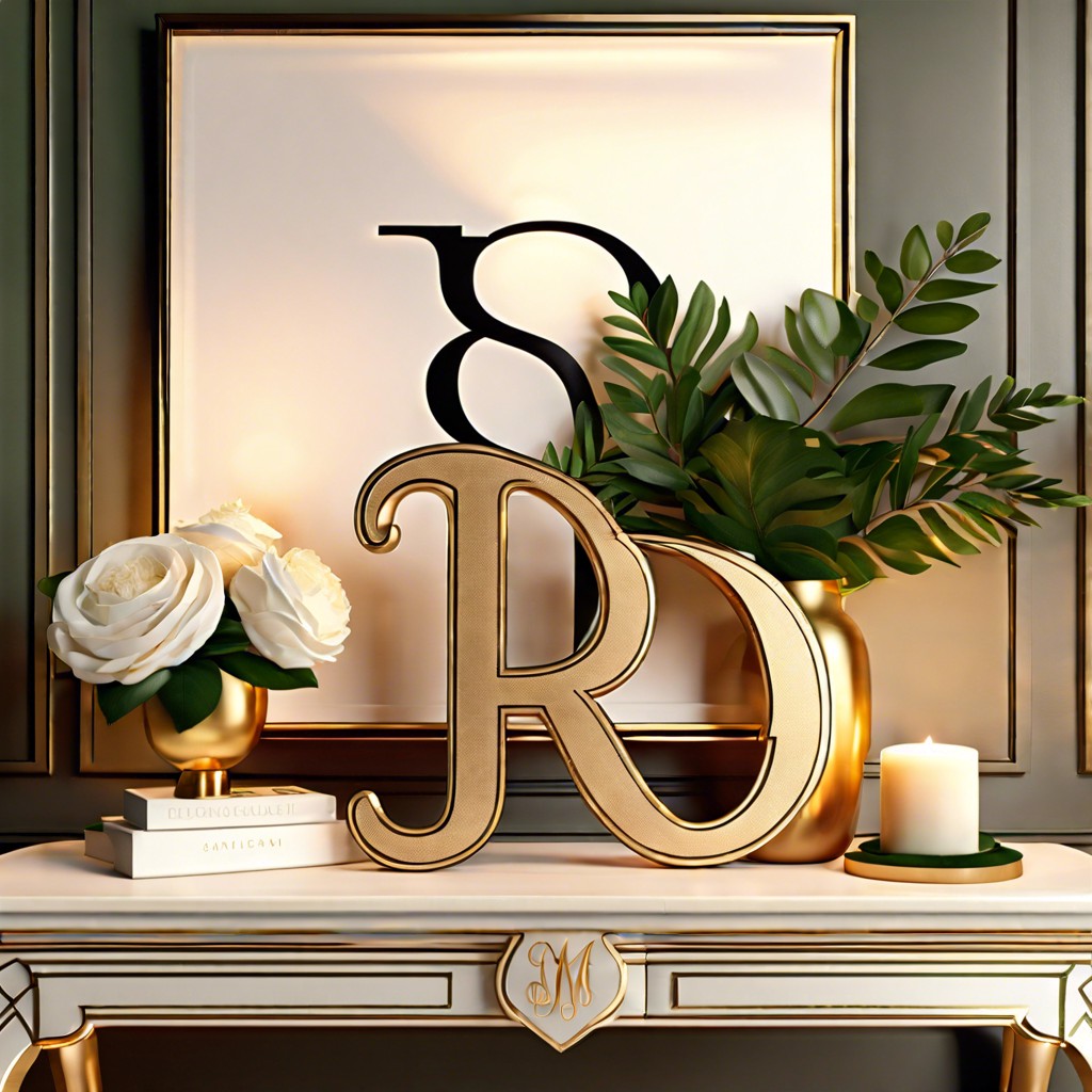 personalized monogram letter decor