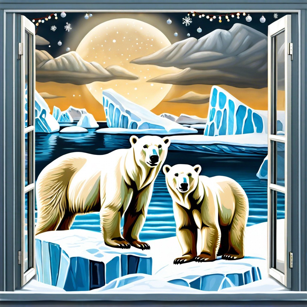 polar bears and icebergs