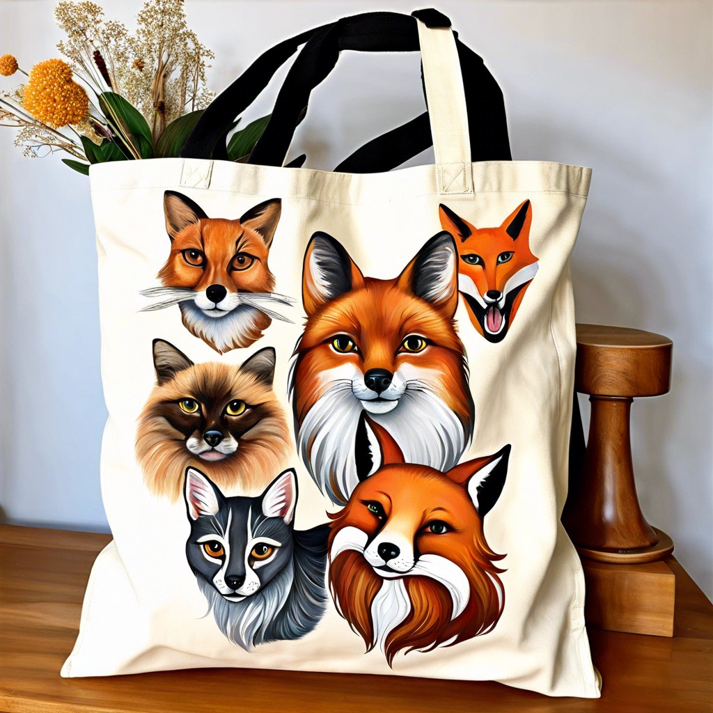 quirky animal faces cats dogs foxes