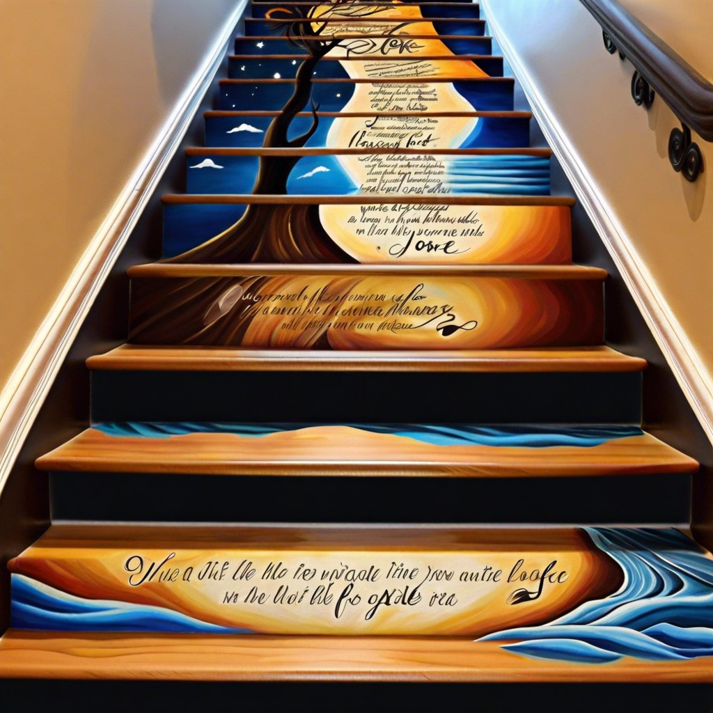 quote steps paint inspirational quotes on the risers