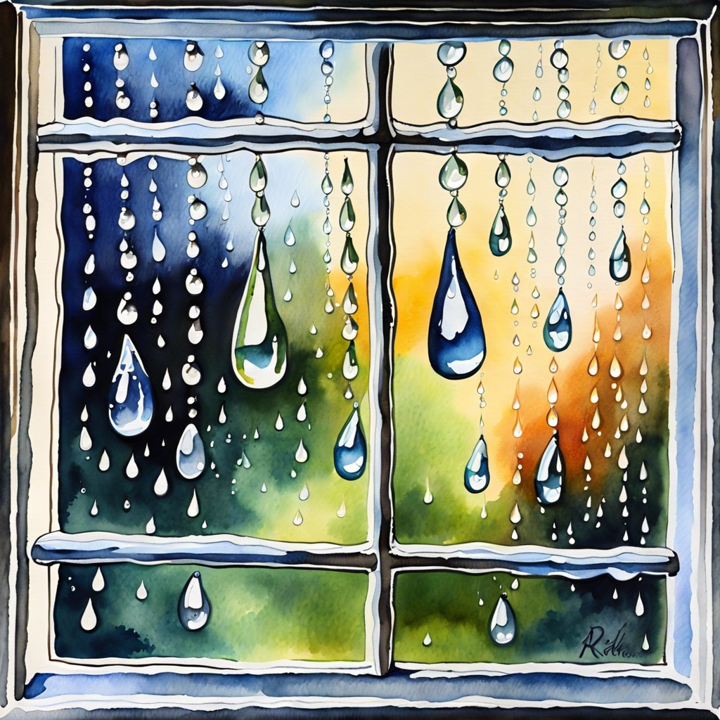 raindrops on a window