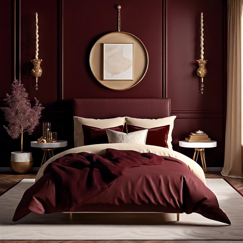 rich burgundy with cream