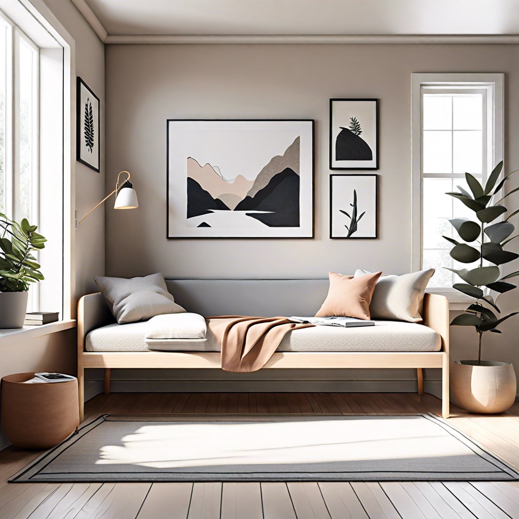 scandinavian minimalist with daybed