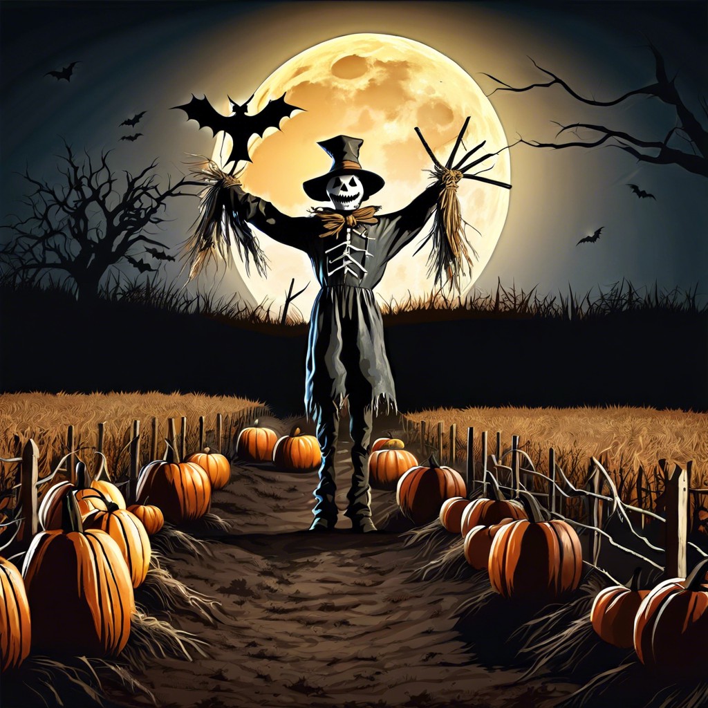 scary scarecrow field