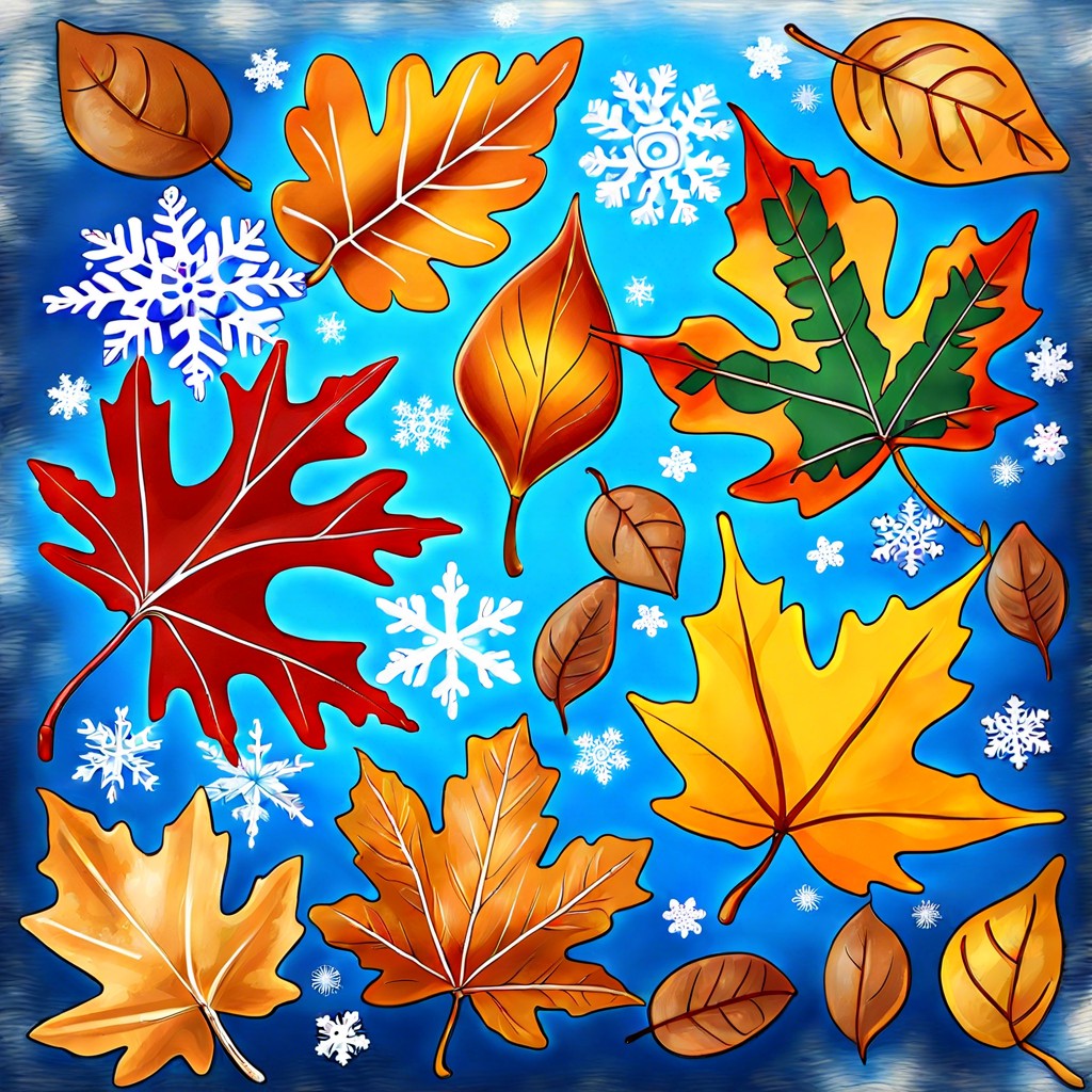 seasonal designs like fall leaves or snowflakes