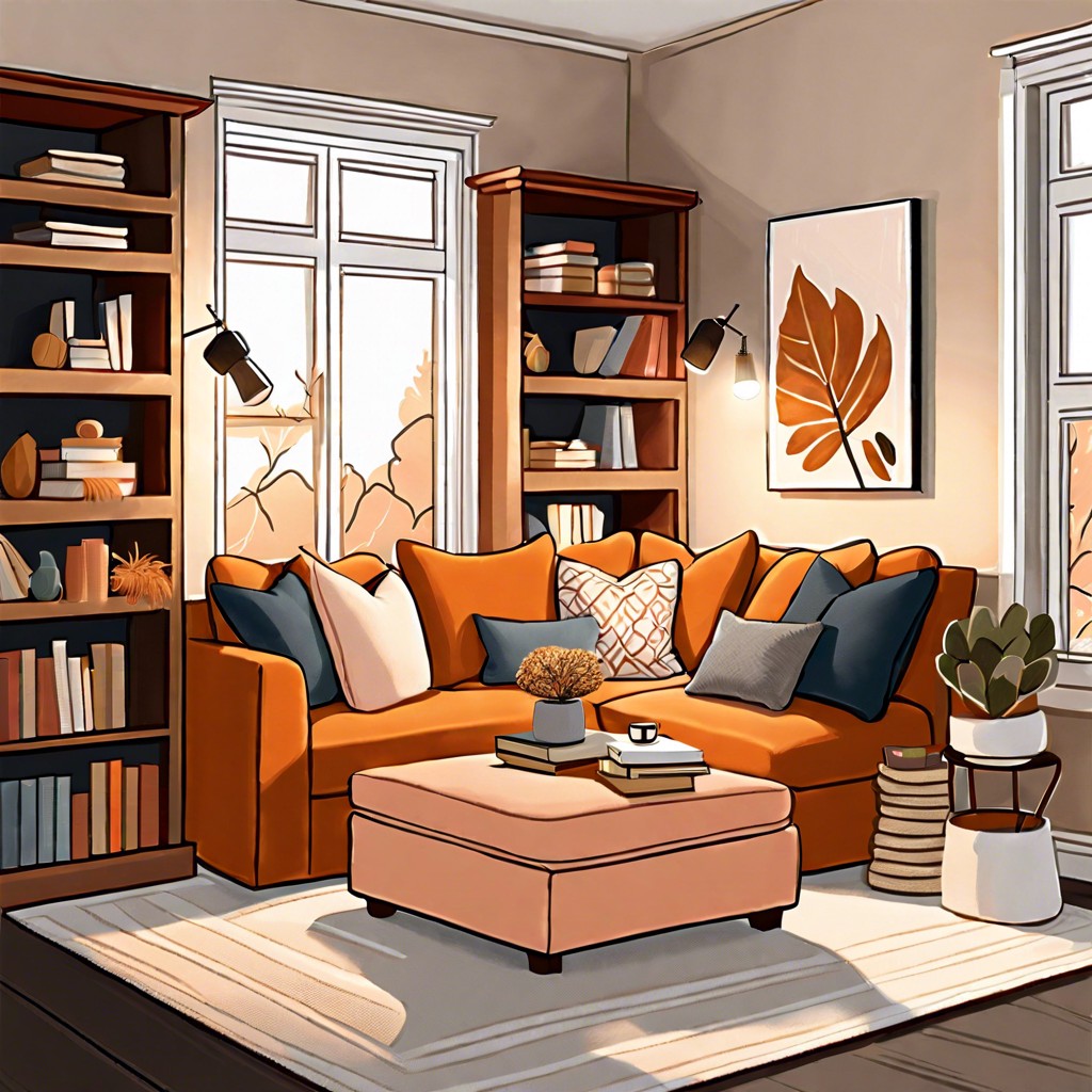sectional pieces for creating a cozy reading nook