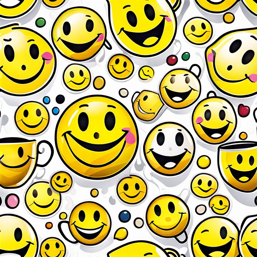 smiley faces in different expressions