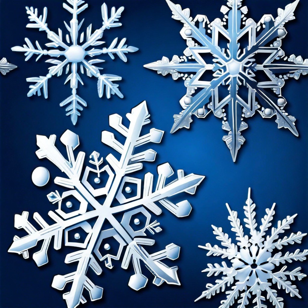 snowflakes close up