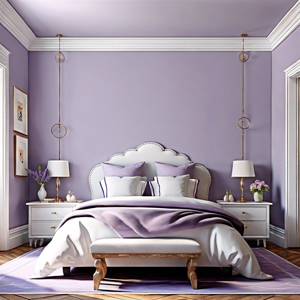 soft lavender with white trim