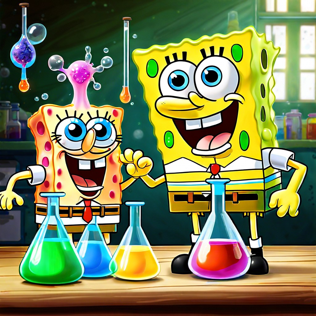 spongebob and sandys science experiment