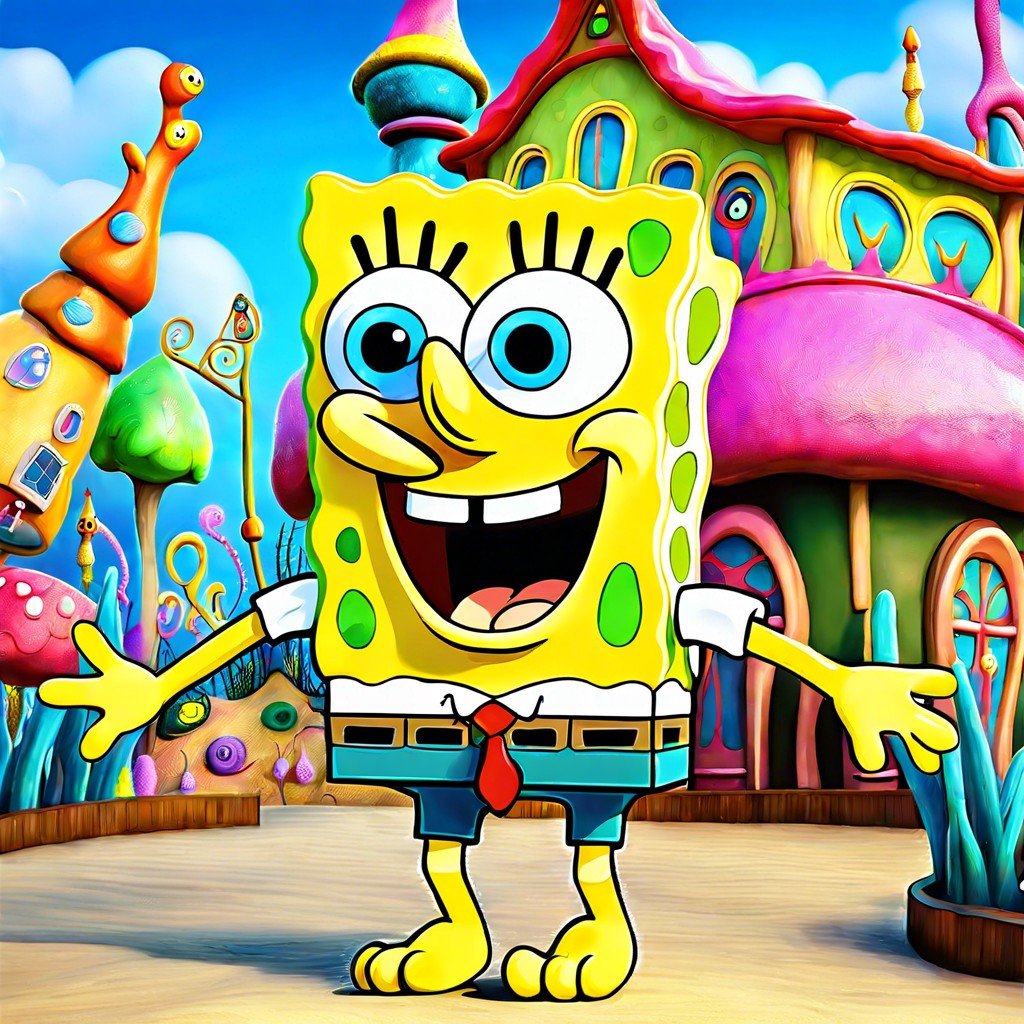 spongebobs dreamscape with imaginative creatures