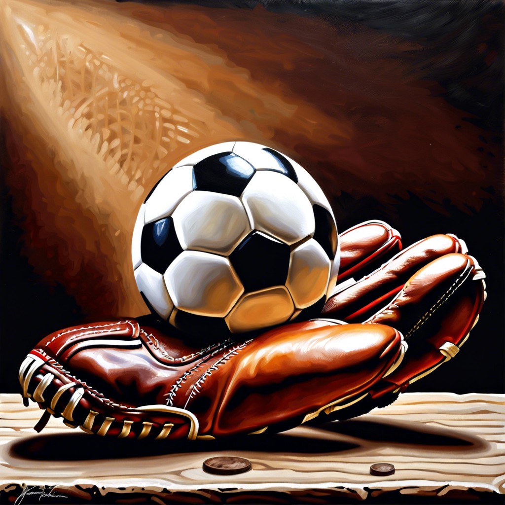 sports themes feature a soccer ball or baseball mitt