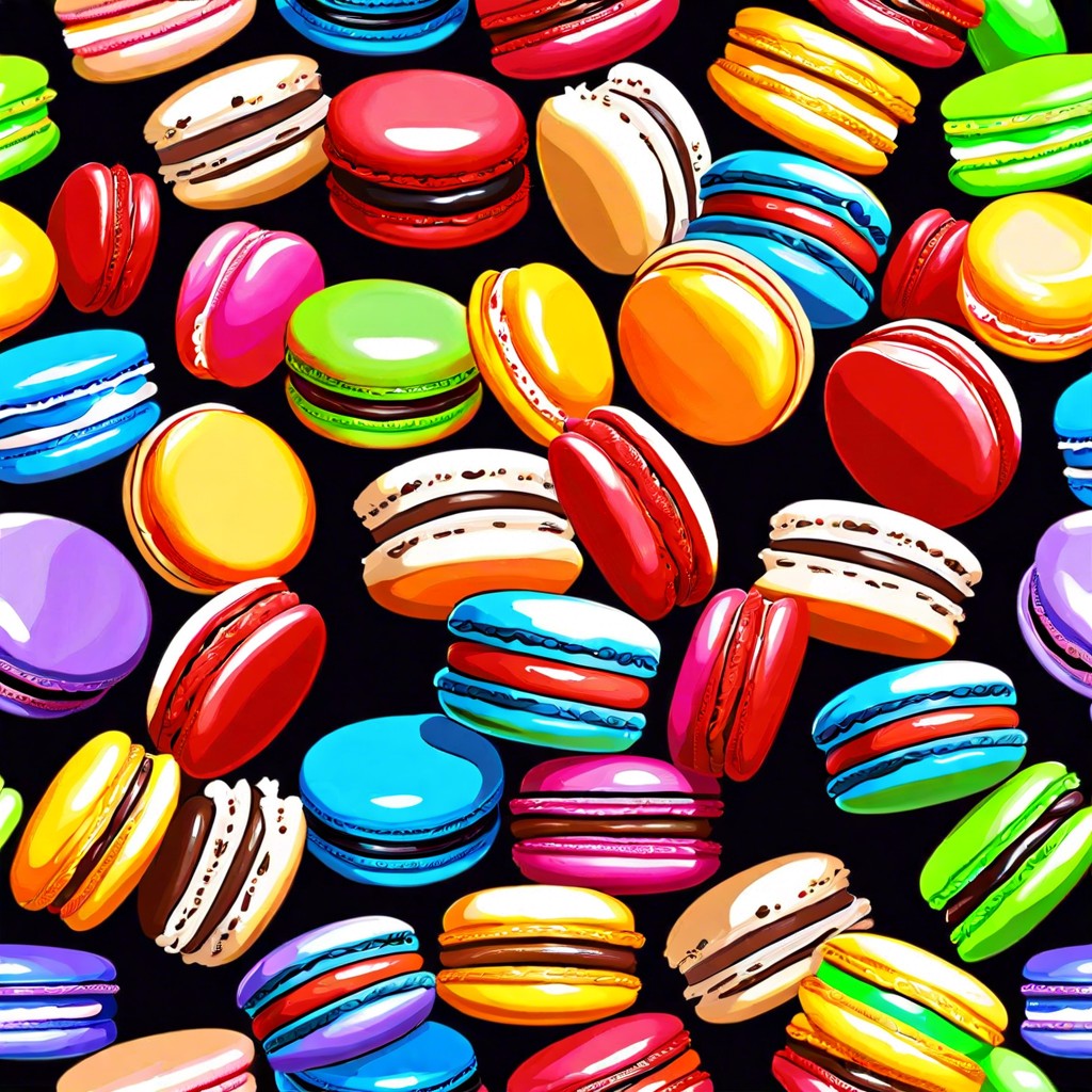 stack of colorful macarons