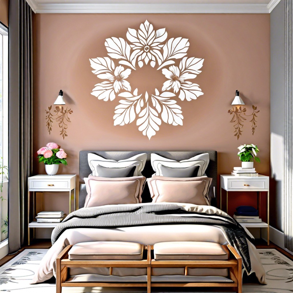 stencil art with floral patterns