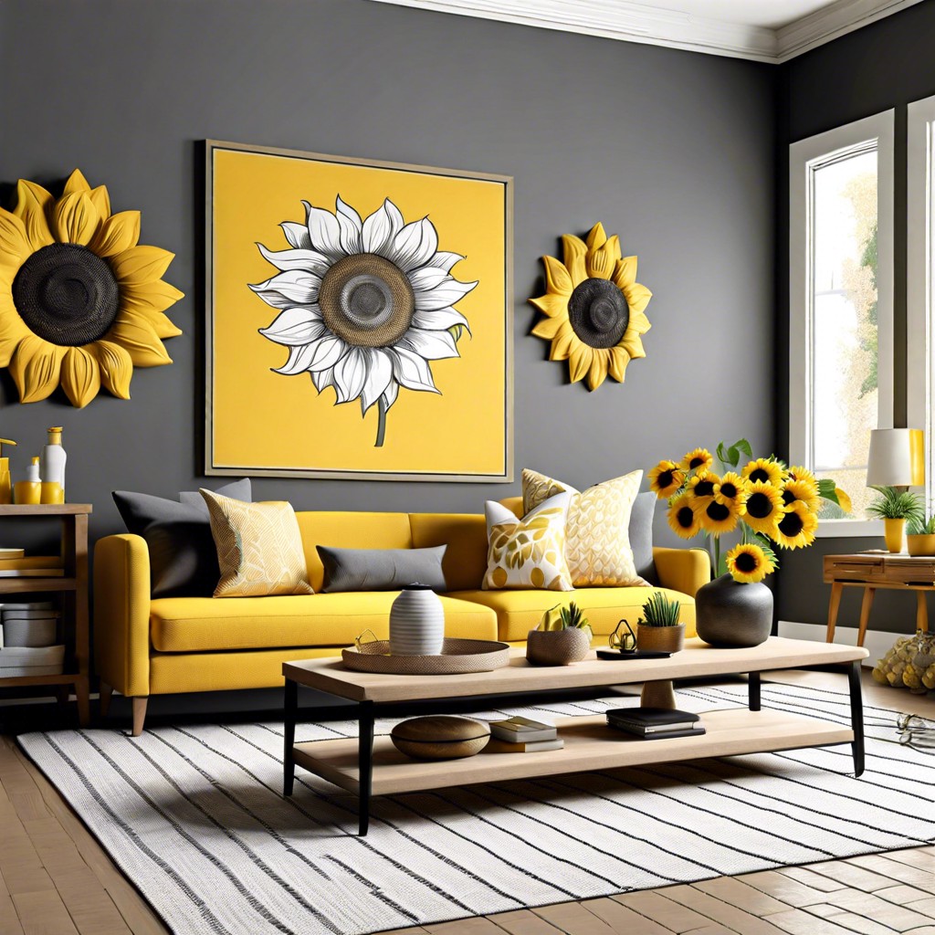 sunflower yellow and slate gray