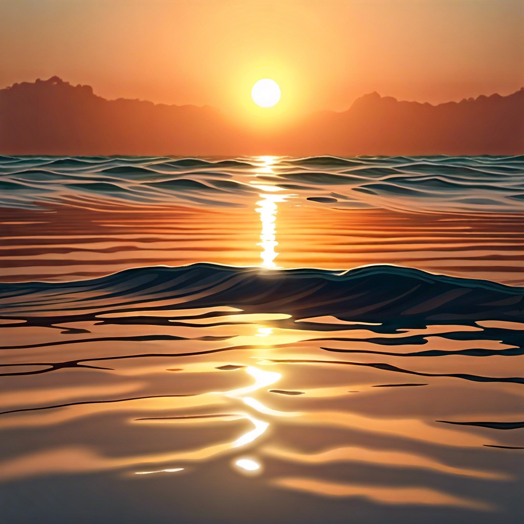 sunrise and its reflection on the ocean