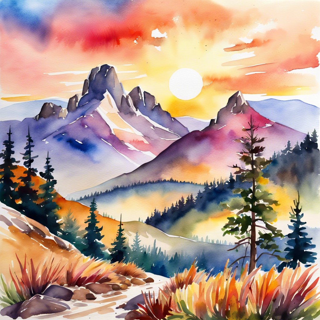 sunrise over a mountain