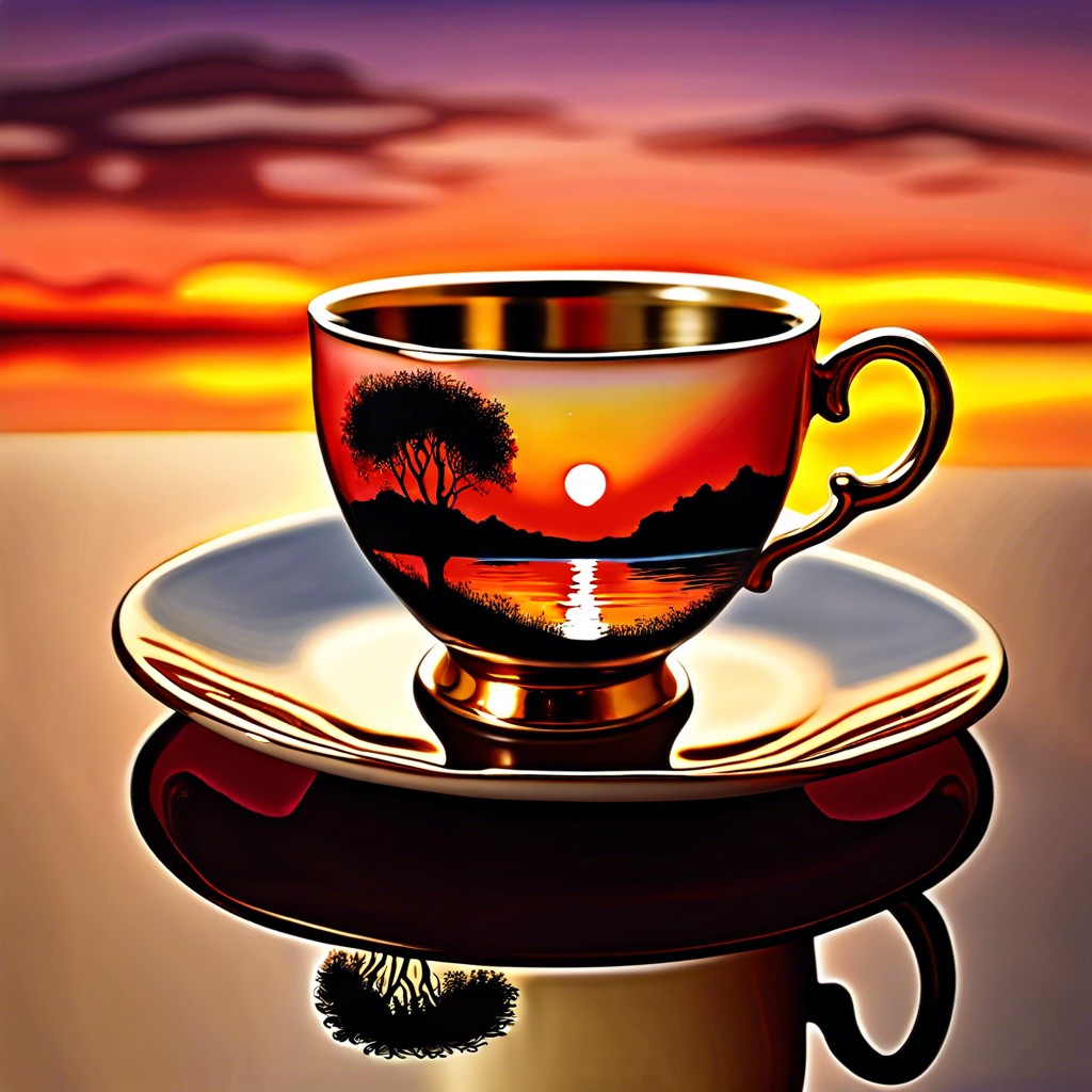 sunset in a teacup